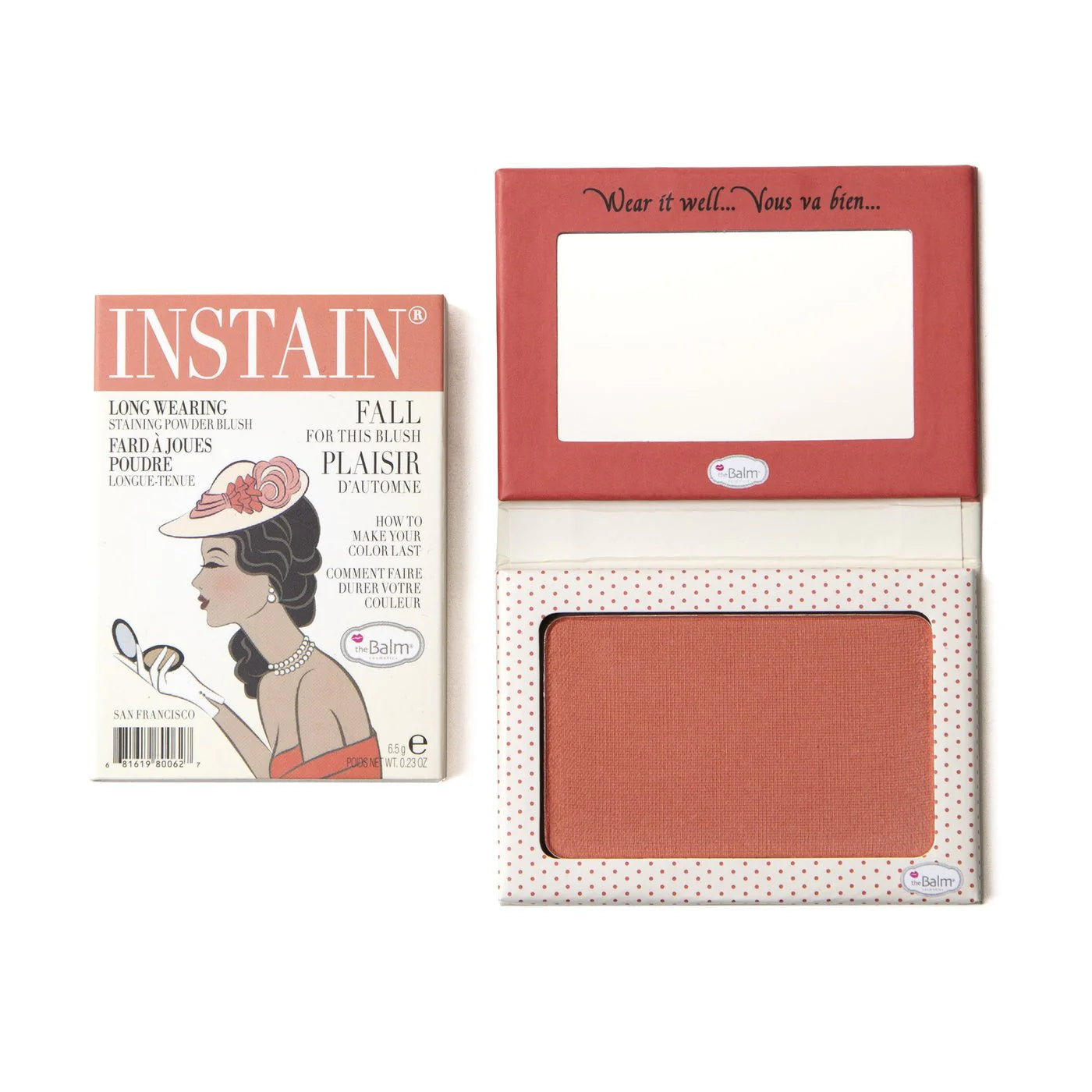 the Balm Instain Long Wearing Staining Powder Blusher Swiss Dot